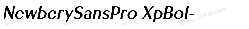 NewberySansPro XpBol字体转换 NewberySansPro XpBol字体转换